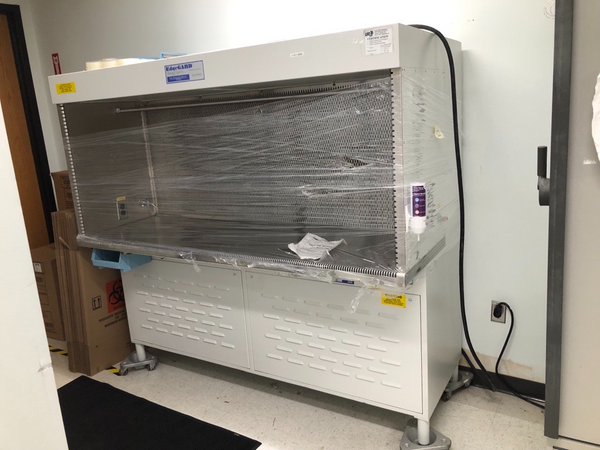 Baker Edgegard EG-6252 laminar flow hood with existing filters and base stand (pre-owned)