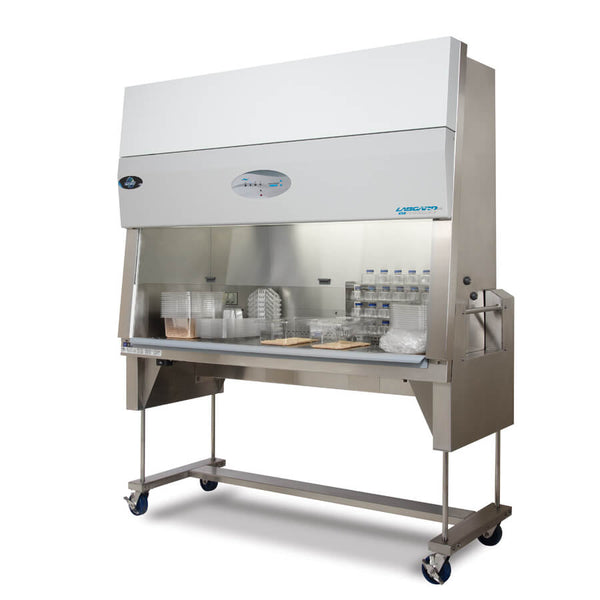 NuAire NU677-600 6 foot Type A2 Biological safety cabinet with pneumatic rolling stand (Year 2015)