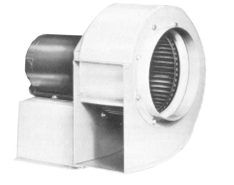 Forward Curved Model FC111 1/2HP Roof Mount Exhaust Blower Package for 6ft benchtop fume hood