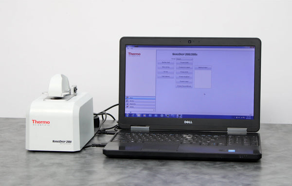 Thermo Scientific NanoDrop 2000 Nano UV-Vis Spectrophotometer with laptop and software (pree-owned)