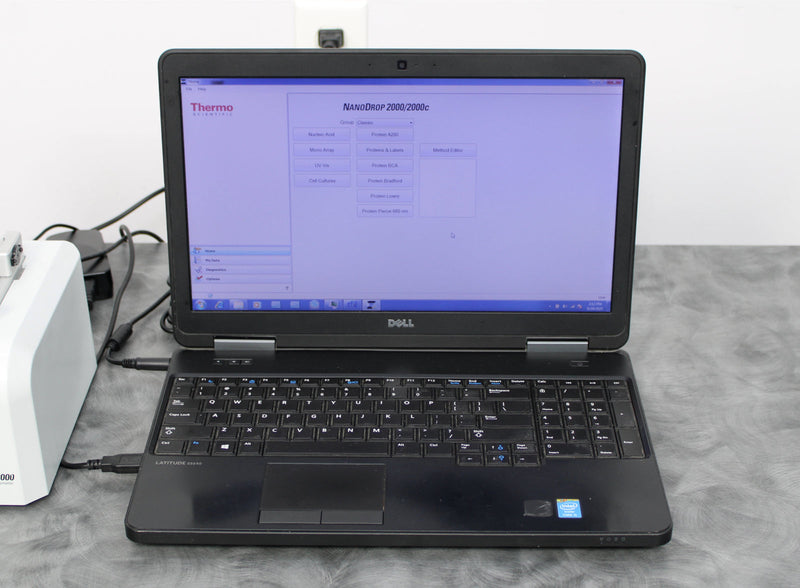 Thermo Scientific NanoDrop 2000 Nano UV-Vis Spectrophotometer with laptop and software (pree-owned)