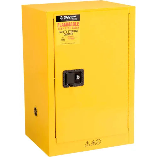 GI 12 gallon Flammable Storage Cabinet with Manual Close Door