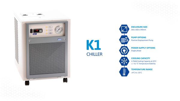 Laboratory chillers | ATC K1 chiller with casters and P10 pump (NEW)
