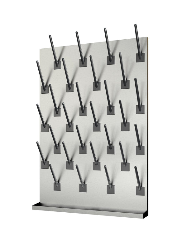 CLP Stainless Steel Peg Board, 30″ x 21″ with 28 pegs