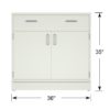CLP 36" wide Standing Height Metal Base Cabinet with 1 drawer/2 doors (22" Deep x 35" Tall)
