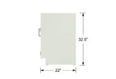 CLP 36" wide ADA Height Metal Sink Base Cabinet with 2 doors (22" Deep x 32.5" Tall) - Government Lab Enterprises