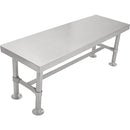 Blickman Knock Down Gowning Bench with 4 Legs & without back rest, 48" W x 16" D x 18" H, Stainless Steel