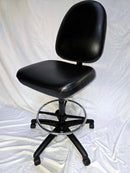 Rolling lab chair | Bevco Bench height with vinyl seat and back -1 lever- adjustable height (23" to 33")