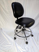 Biofit Elite Series desk height vinyl rolling lab chair | Model EES-L-RC-T-XF-XA-C-P28540