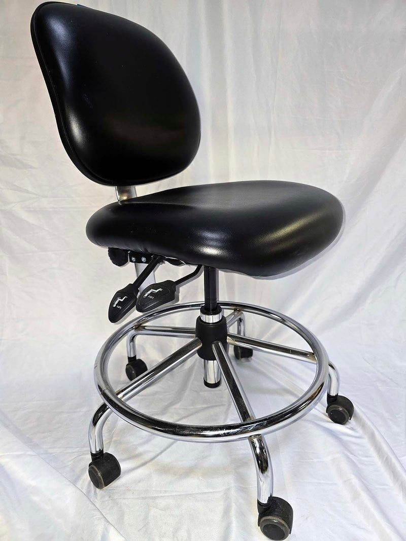 Biofit Elite Series bench height vinyl rolling lab chair | Model EES-M