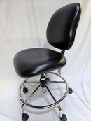 Biofit Elite Series desk height vinyl rolling lab chair | Model EES-L-RC-T-XF-XA-C-P28540