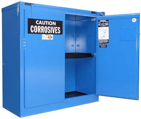 Securall C330 30 gallon Self-Close, Self-Latch Acids and Corrosives Storage Cabinet with Safety-T-Doors