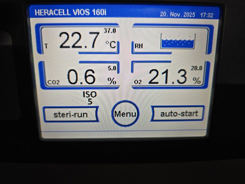 Thermo Heracell VIOS 160i Tri-gas CO2 incubator with O2/N2 control and copper chamber (Pre-owned)