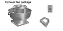 Exhaust blower bundle for 8 foot fume hood QLEB-8-B | Centrifugal Upblast Roof Mount Blower with roof curb and speed controller - Government Lab Enterprises
