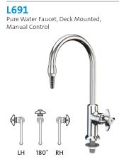 Watersaver Model L691bh Deck Mount Di Water Faucet With Blade Handles 