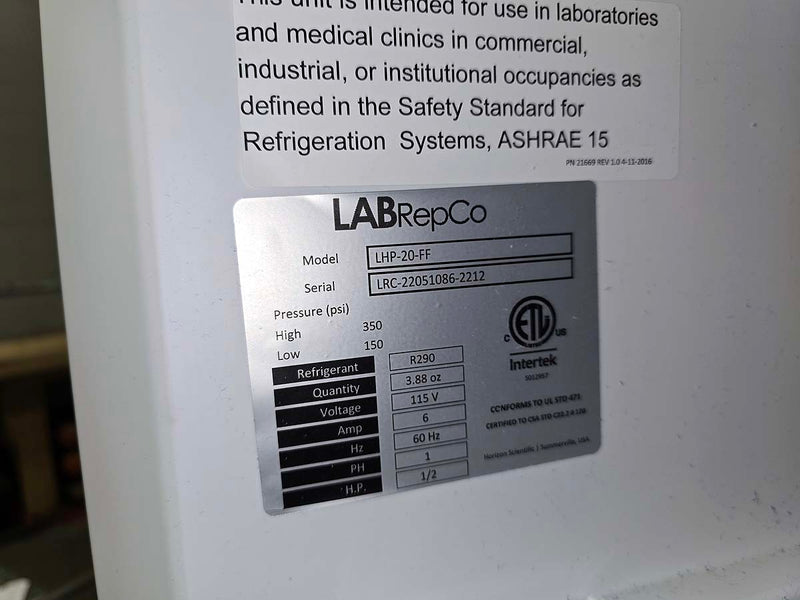 LabRepco flammable material storage lab freezer (20 cu ft) | Model LHP-20-FF