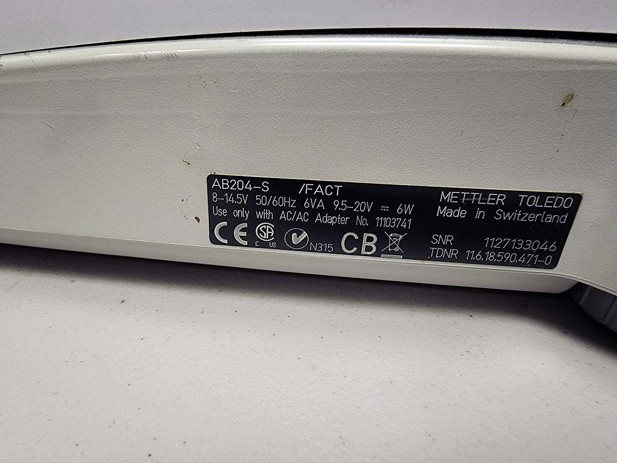 Mettler Toledo AB204-S Analytical Balance Laboratory Scale AS IS – NTC Tech, image size:1200x900