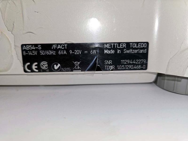 Mettler Toledo AB54S FACT analytical balance (50g x 0.1mg)  (Pre-owned)