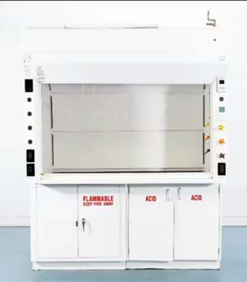 Mott SafeGuard 6 foot high efficiency chemical fume hood package (Yr 2017) (Pre-owned)