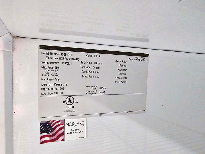 2 door laboratory refrigerator | Norlake NSPR522WWG/0 (Pre-owned)