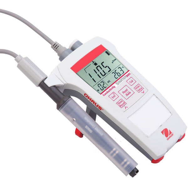 Portable conductivity meter with probe | Ohaus ST300C (NEW)