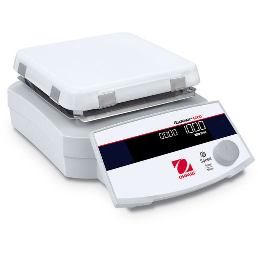 OHAUS  e-G52ST07C Guardian 5000 Stirrer with 7 in. x 7 in. Ceramic Plate (20L, 120V) (30541635)