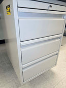 Kewaunee Element 6 foot modular bench with resin countertop, (2) upper shelves, power strip, and rolling 3 drawer cabinet with phenolic top (pre-owned)