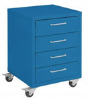 Quick Labs rolling cabinet with phenolic resin worksurface (4 drawers) | QLRC04-PR