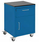 Quick Labs rolling cabinet with plastic laminate worksurface  (1 door and 1 drawer) | QLRC11-PL