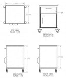 Quick Labs rolling cabinet with 1 door | QLRC10