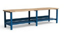10 foot workbench with laminated wood top and bottom metal shelf (120"L x 30"D x 34"H) | Rousseau Model WSA2904