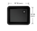 ADA Epoxy resin sink basin (18"L x 15"W x 5"D) Drop-in, Black