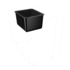 Epoxy resin sink basin (18"L x 15"W x 11"D) Drop-in, Black