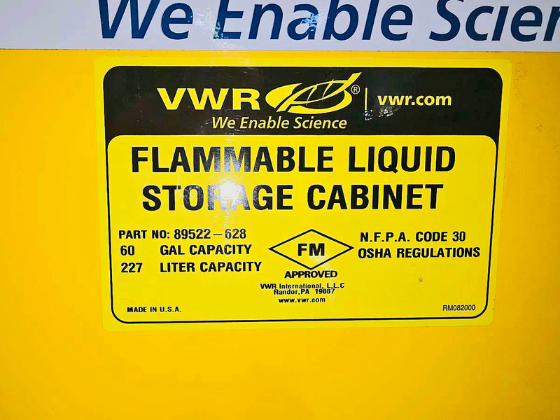 Flammable storage cabinet 60 gal | VWR 89522-628 (Pre-owned)