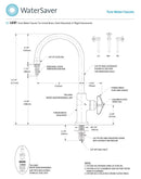 Watersaver L691 DI water faucet drawing | Government Lab Enterprises