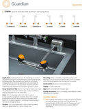 Guardian G1849 eyewash station, deck mounted, autoflow, swing down, right hand mount (NEW)