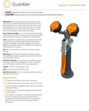 Guardian G5022 eyewash station, drench style, deck mounted, autoflow (NEW)
