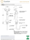 Guardian G5022 eyewash station, drench style, deck mounted, autoflow (NEW)