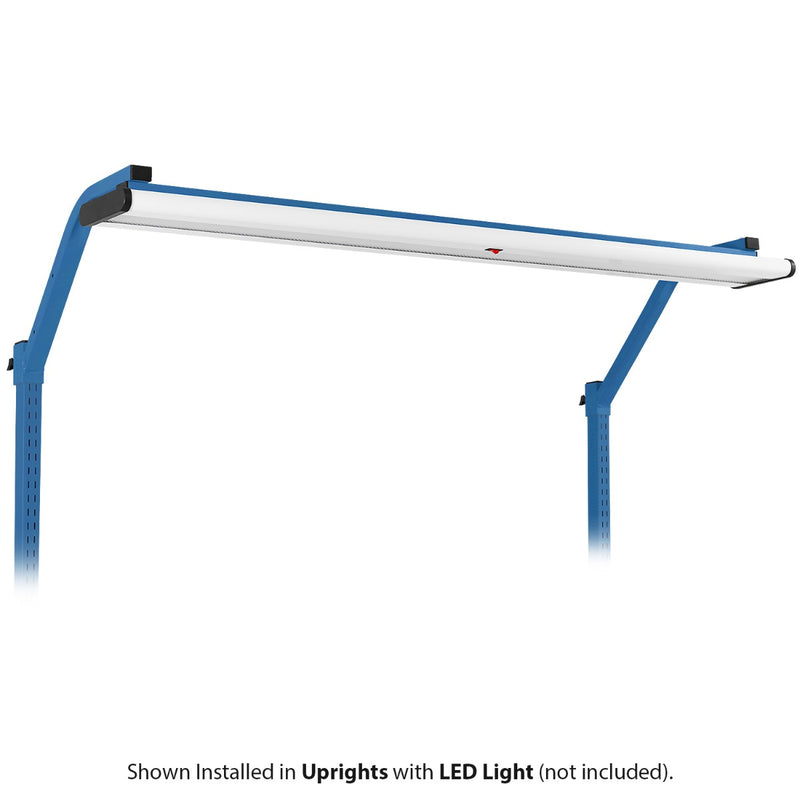 Overhead Aluminum LED Lights (1 Double Strip)  with 45 degree overhead light -48"L | Quick Labs 2LEDO4-LFA48 (48"L)