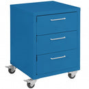 Quick Labs Bundle 6 foot heavy duty Mobile lab bench QMBH3072-PR with rolling lab chair and 3 drawer rolling cabinet - Government Lab Enterprises