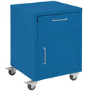 Quick Labs rolling cabinet with 1 door and 1 drawer | QLRC11