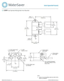 Laboratory water faucet with foot pedal and vacuum break | Watersaver Model L2214TWI-VB-3001-VB (NEW)