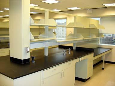 AMS 10 foot Metal Casework Island with Reagent Rack - Government Lab Enterprises