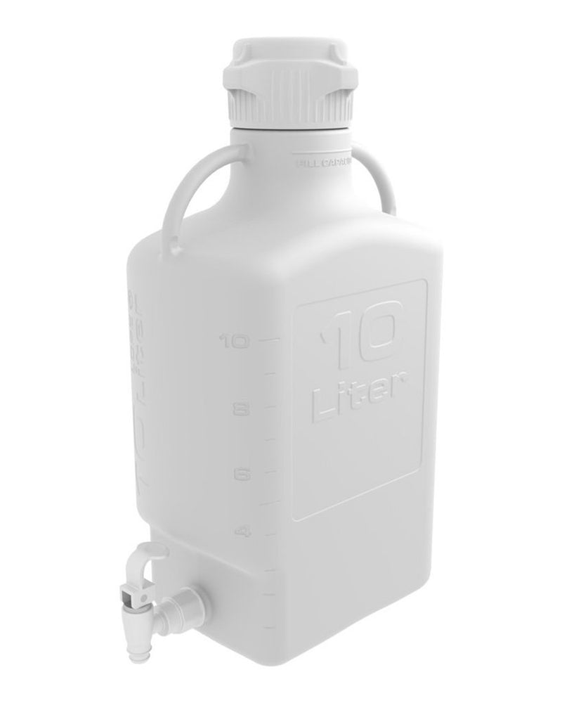 Foxx Life Sciences 152-2211-OEM Carboy, 10L, HDPE, 83B Cap, w Spigot - Government Lab Enterprises