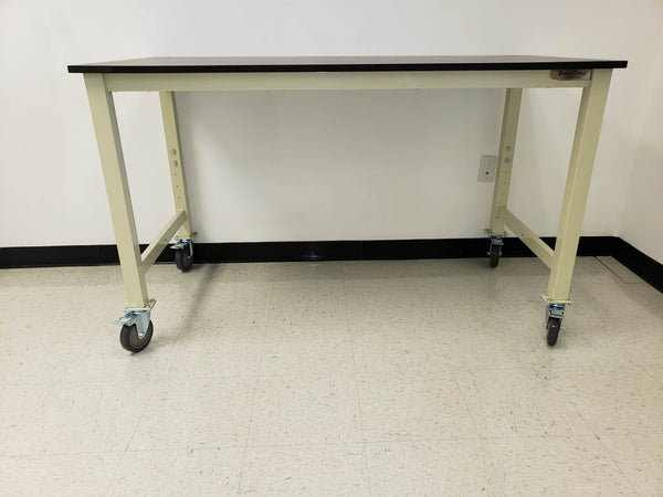 Lab table 5 foot heavy duty with phenolic resin countertop (30"D x 60"L x 36"H)--fixed height