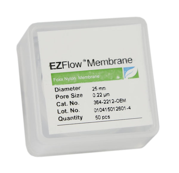 Foxx Life Sciences 364-2212-OEM EZFlow  Membrane Disc Filter, 0.22µm Nylon, 25mm, 50pk - Government Lab Enterprises