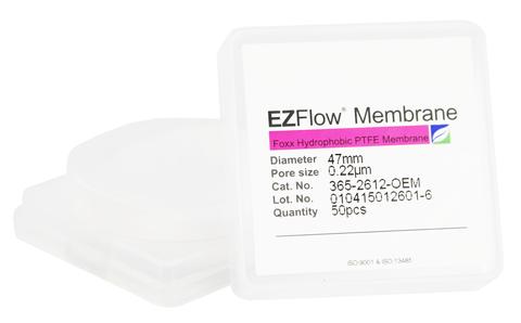 Foxx Life Sciences 365-2612-OEM EZFlow  Membrane Disc Filter, 0.22µm Hydrophobic PTFE, 47mm, 50/pack
