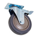 Light duty 4" urethane locking casters (set of 6) for lab bench with middle leg | MLDC-4