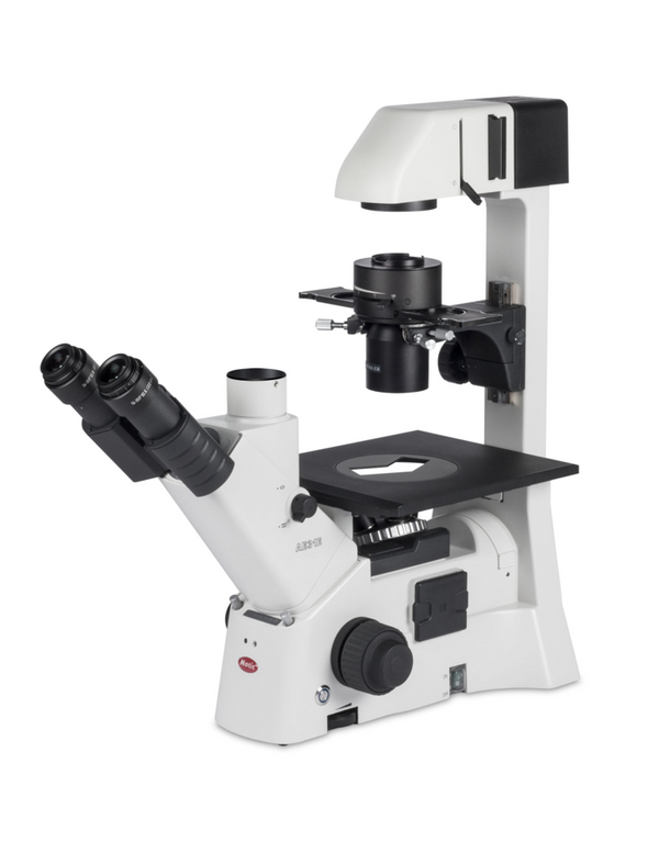 Motic AE31E Epi-fluorescent Trinocular Inverted microscope with 3MP camera package (NEW) - LEI Sales
