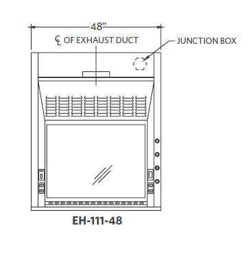 AMS EH-111-72 Eliminator 100 Series 6 foot Laboratory Benchtop Chemical Fume Hood Package